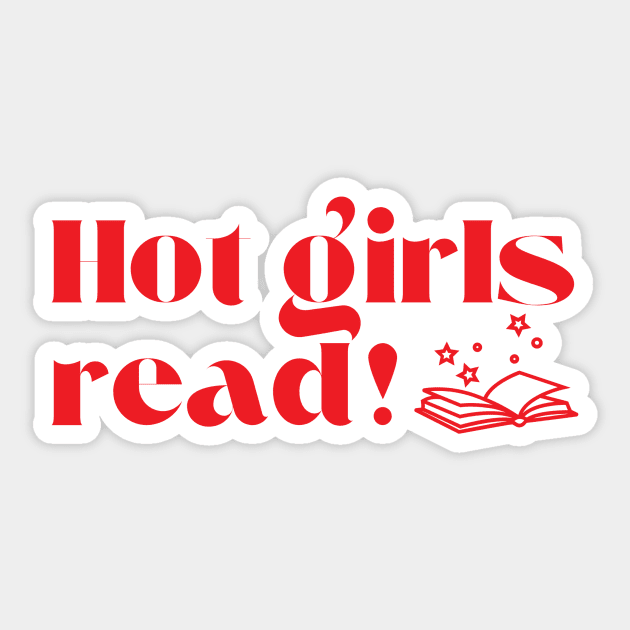 Hot girls read Sticker by hrose524